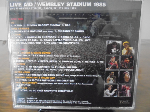 LIVE AID : WEMBLEY STADIUM 1985 (Various Artists Bootleg CD